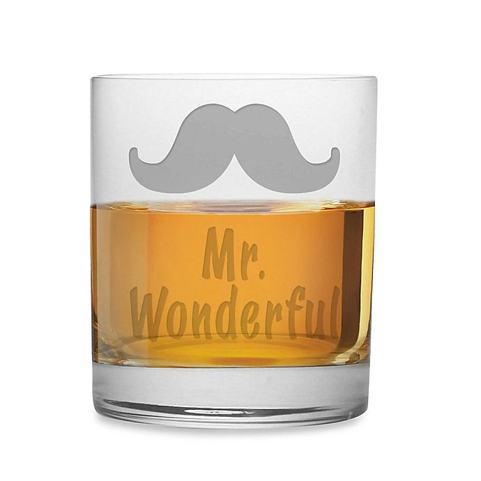 slide 2 of 2, Susquehanna Glass Etched Novelty Barware Mr. Wonderful'' Rocks Glass'', 1 ct