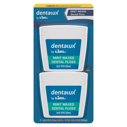 slide 1 of 1, Dentalux dental floss, mint, 2 ct