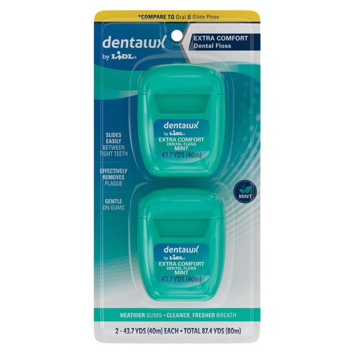 slide 1 of 1, easy slide dental floss, mint, 2 ct