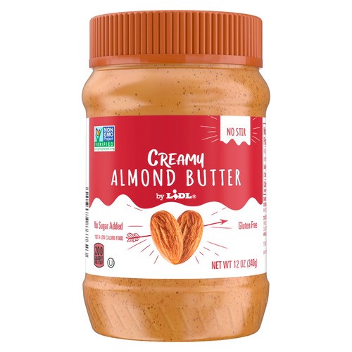 slide 1 of 1, creamy no stir almond butter, 12 oz