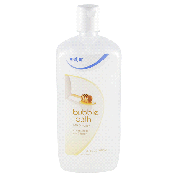 slide 1 of 2, Meijer Bubble Bath, Milk & Honey, 32 oz