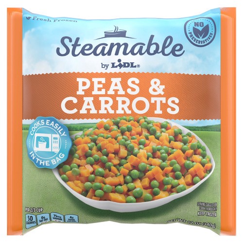 slide 1 of 1, frozen peas and carrots, 12 oz