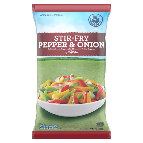 slide 1 of 1, frozen stir-fry, pepper & onion, 20 oz