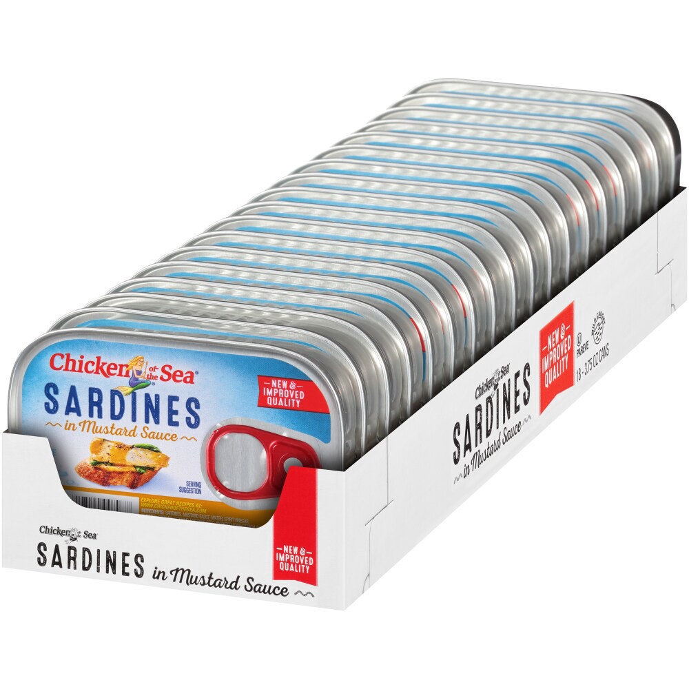 slide 2 of 3, Chicken of the Sea® Wild-Caught Sardines in Mustard Sauce Case Sale, 3.75 oz / 18 ct