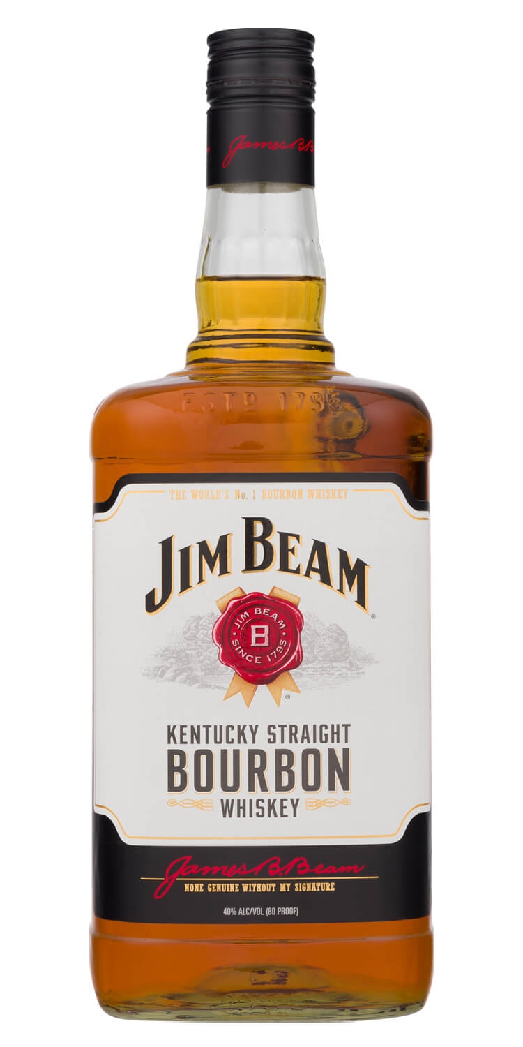 slide 1 of 1, Jim Beam White Kentucky Bourbon, 1.75 liter