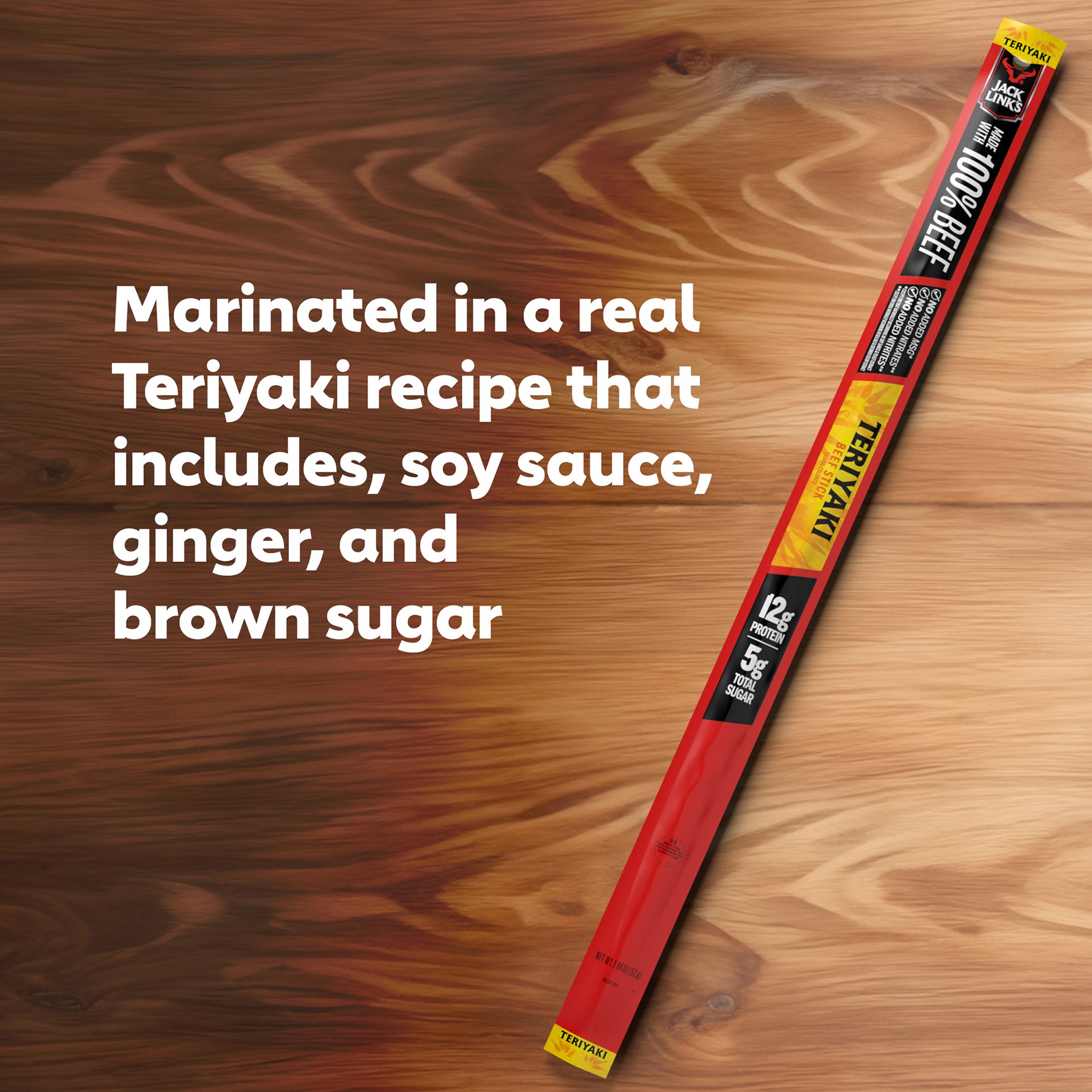 slide 2 of 9, Jack Link's Teriyaki Beef Stick 1.84 oz, 1.84 oz