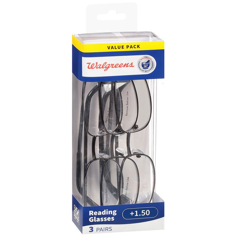 slide 2 of 5, Walgreens Council Reading Glasses +1.50, 3 ct