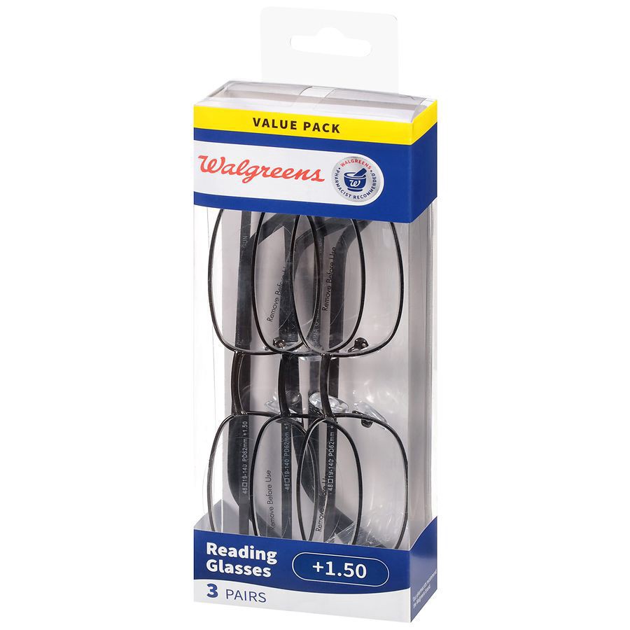 slide 4 of 5, Walgreens Council Reading Glasses +1.50, 3 ct