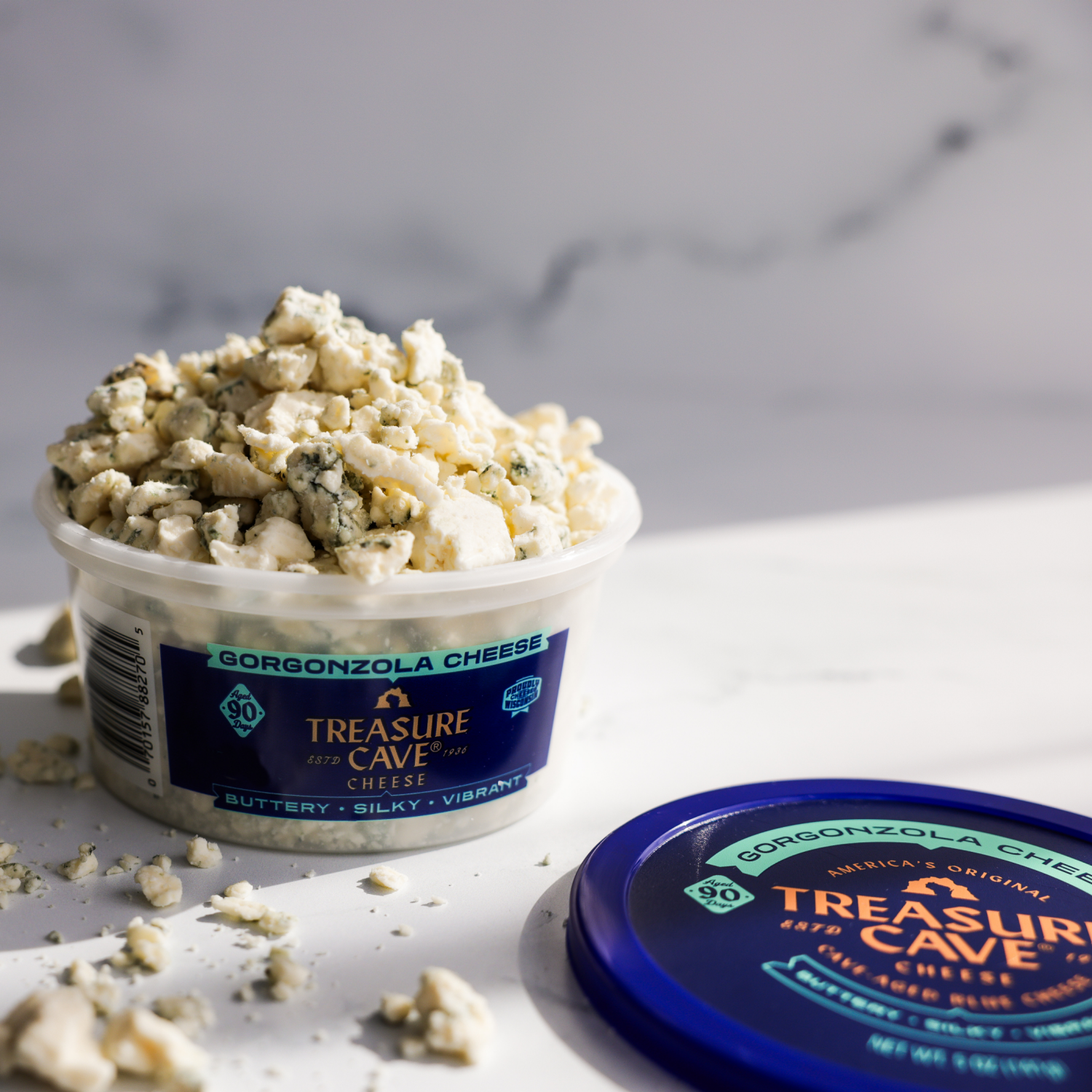 slide 4 of 6, Treasure Cave Crumbled Gorgonzola Cheese 5 oz, 5 oz