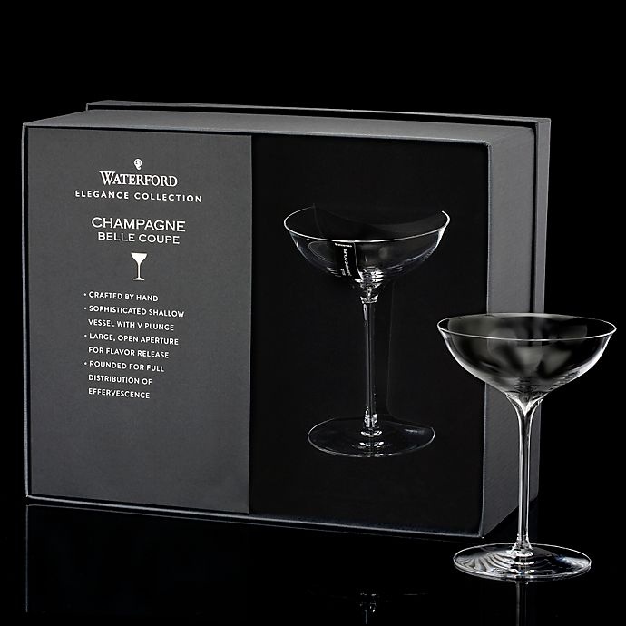 slide 2 of 4, Waterford Elegance Champagne Belle Coupe Glasses, 2 ct