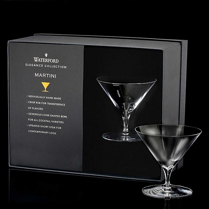 slide 3 of 3, Waterford Elegance Martini Glasses, 2 ct