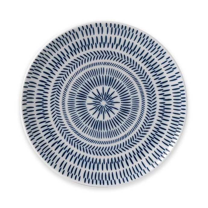 slide 1 of 2, ED Ellen DeGeneres Crafted by Royal Doulton Dark Blue Chevron Salad Plate, 1 ct