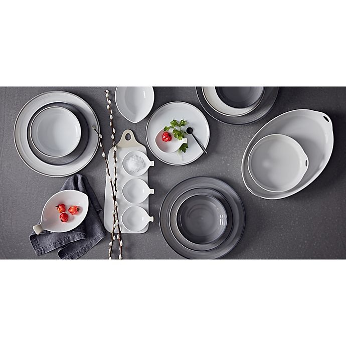 slide 4 of 6, ED Ellen DeGeneres Crafted by Royal Doulton Brushed Glaze Dinnerware Set - Grey, 16 ct