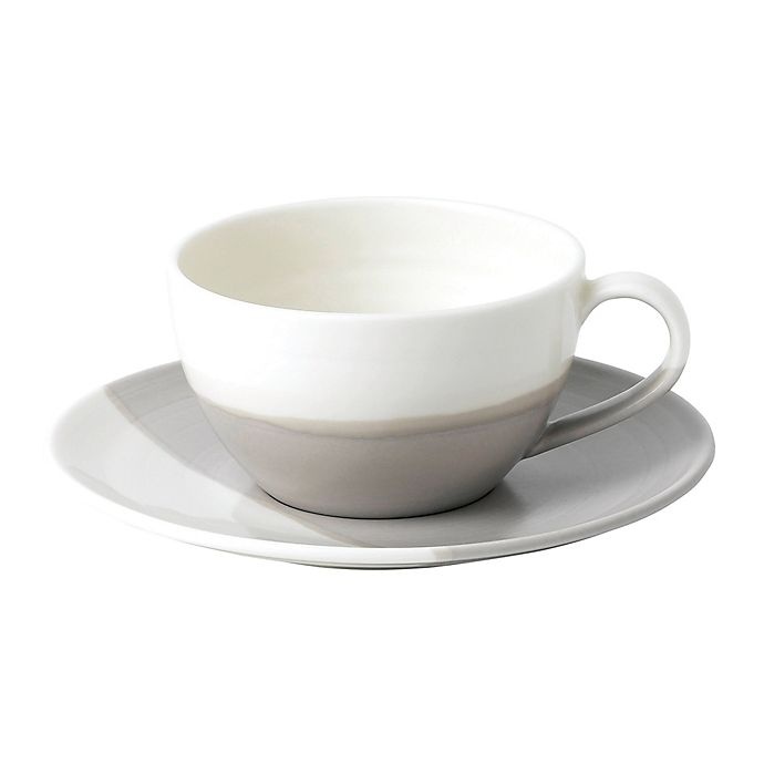 slide 1 of 4, Royal Doulton Coffee Studio Cappuccino Cup and Saucer - Taupe, 1 ct