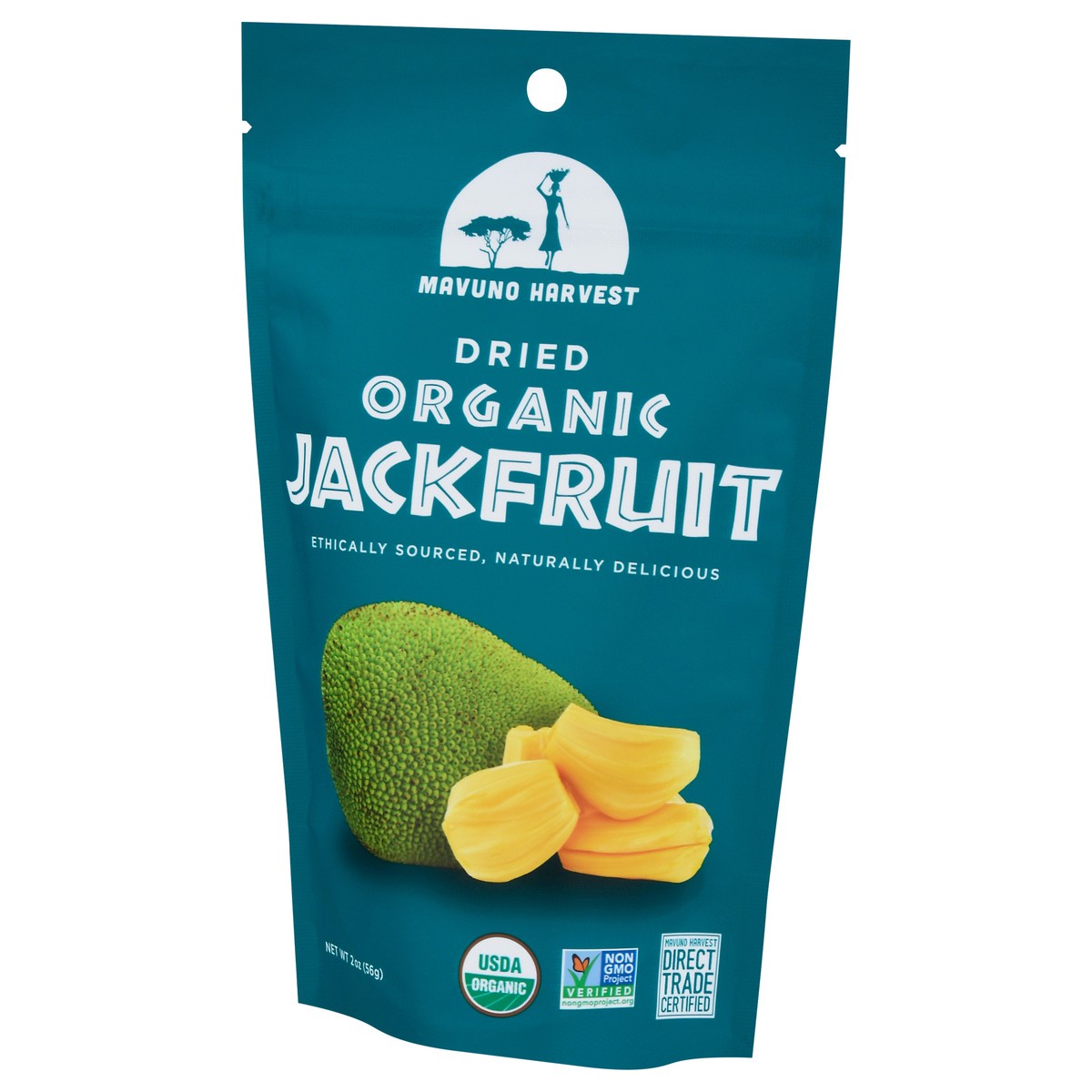 slide 8 of 9, Mavuno Harvest Organic Dried Jackfruit 2 oz Stand Pack, 2 oz