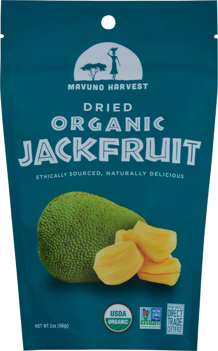 slide 6 of 9, Mavuno Harvest Organic Dried Jackfruit 2 oz Stand Pack, 2 oz