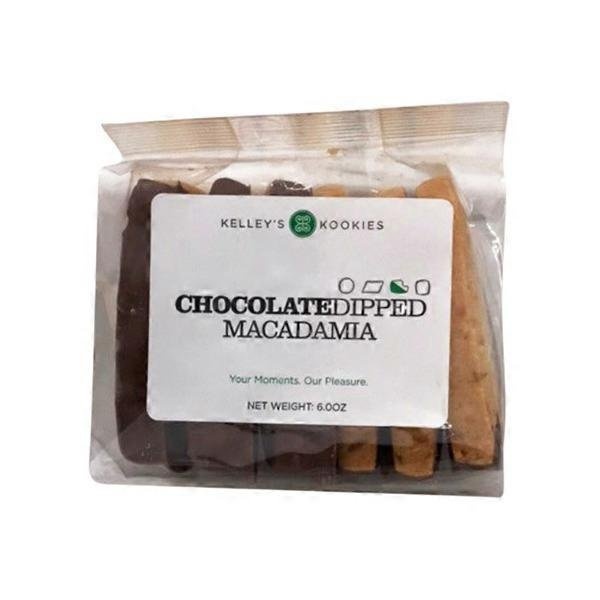 slide 1 of 1, Kelley's Kookies Chocolate Dipped Macadamia Shortbread, 6 oz