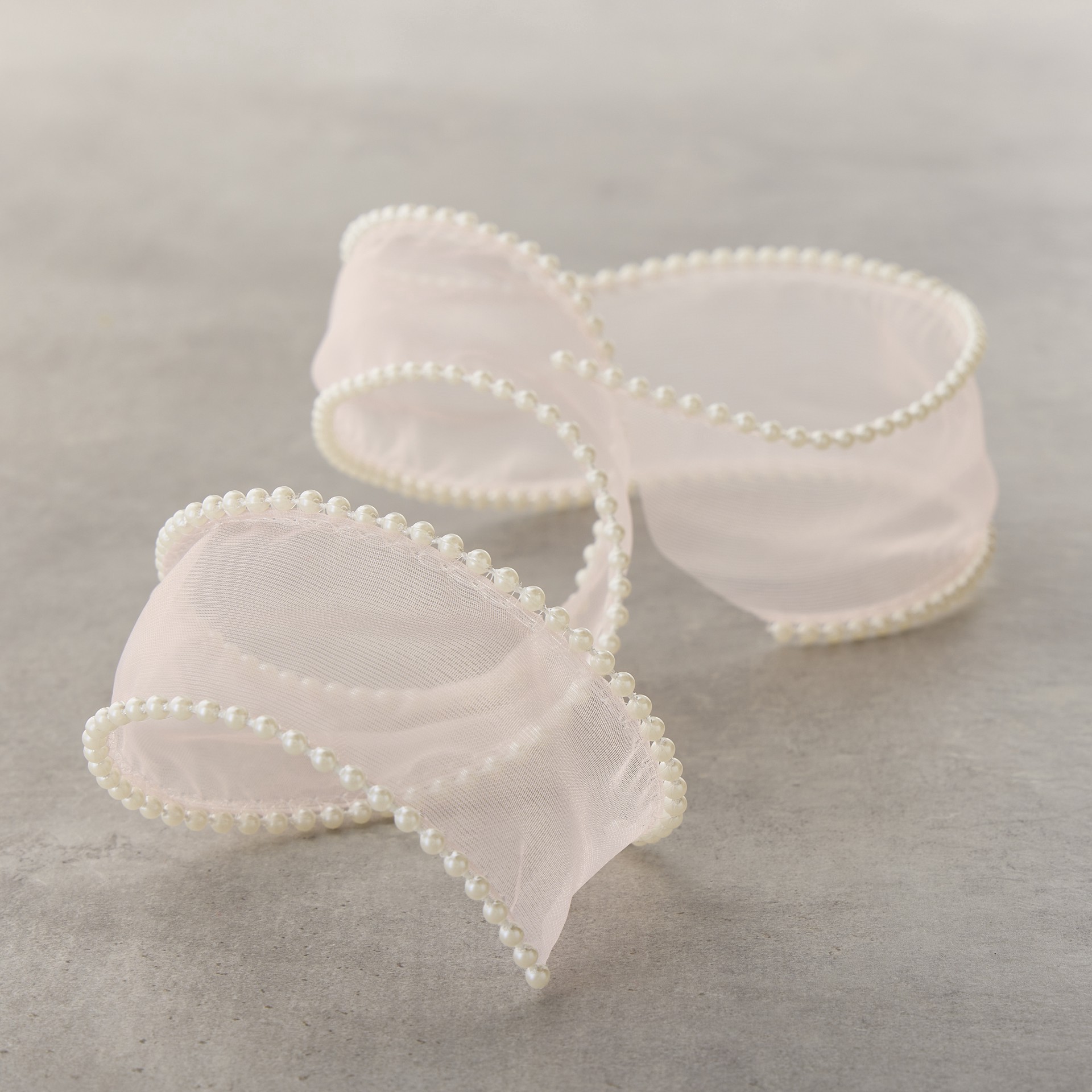 slide 2 of 2, 1.5" X 3yd. Pink Sheer Pearl Edge Ribbon By Celebrate It Classic, 1.5 in x 3 yd