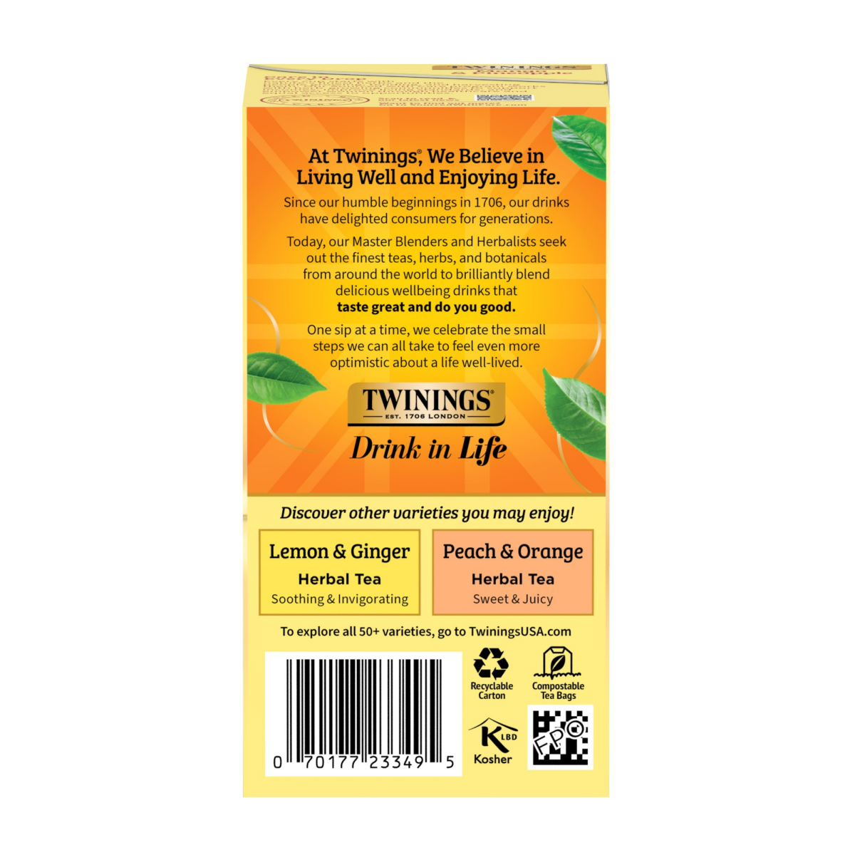 slide 2 of 2, Twinings Mango & Pineapple Flavored Herbal Tea- 20 ct, 20 ct