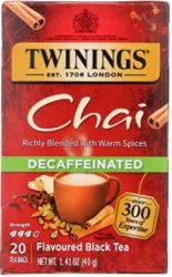 Twinings Decaffeinated Chai Tea Bags - 20 ct; 1.41 oz