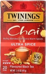 Twinings Chai Ultra Spice Flavoured Black Tea 20 Tea Bags