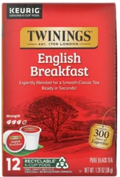 Twinings Pure English Breakfast Black Tea 12 K-Cup Pods