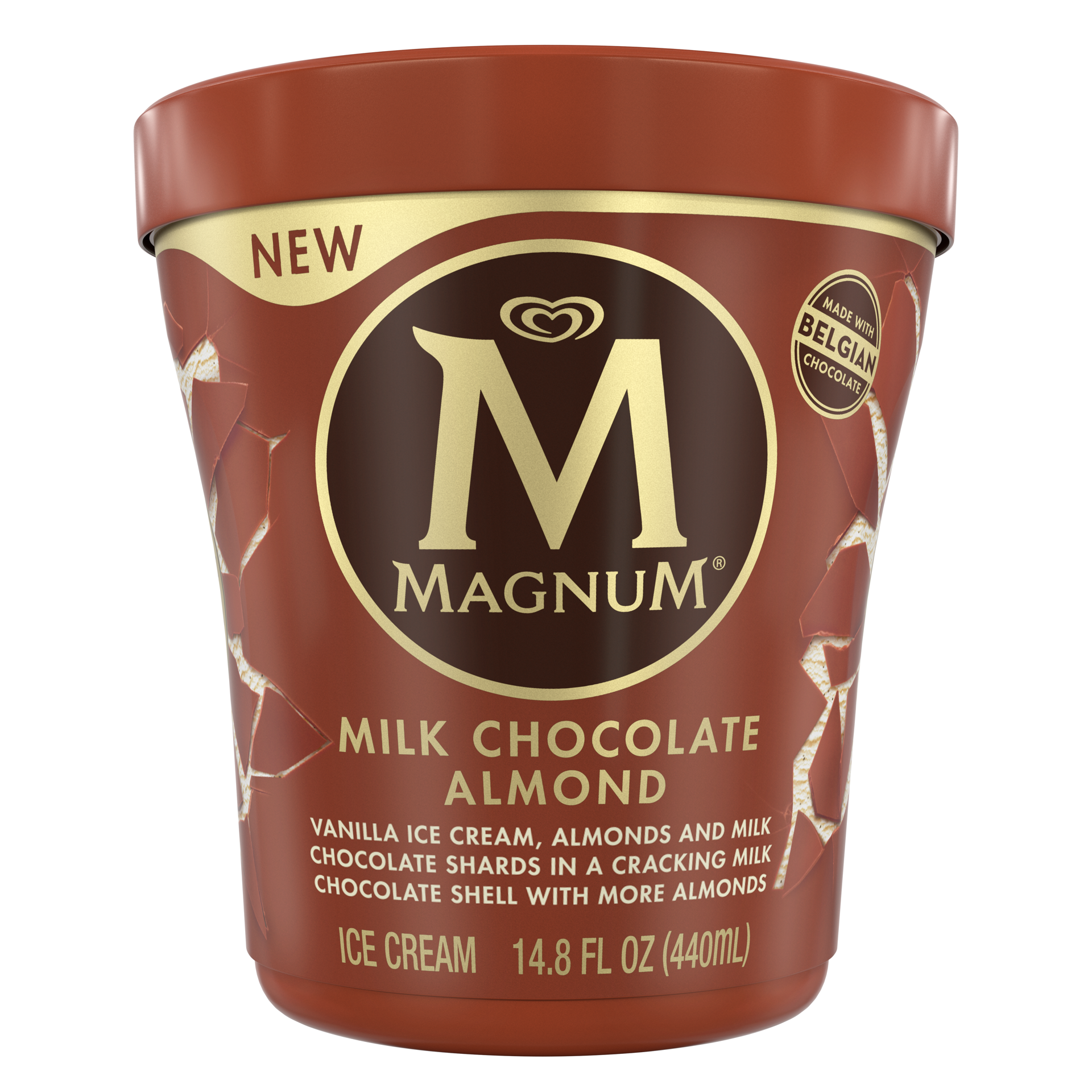 slide 1 of 3, Magnum Ice Cream Milk Chocolate Almond, 14.8 oz, 14.8 oz