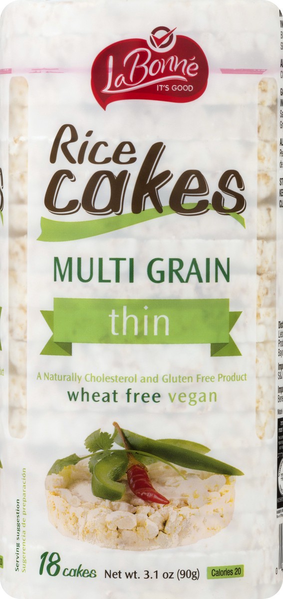 slide 7 of 13, La Bonne Thin Wheat Free Multi Grain Rice Cakes 18 ea, 18 ct