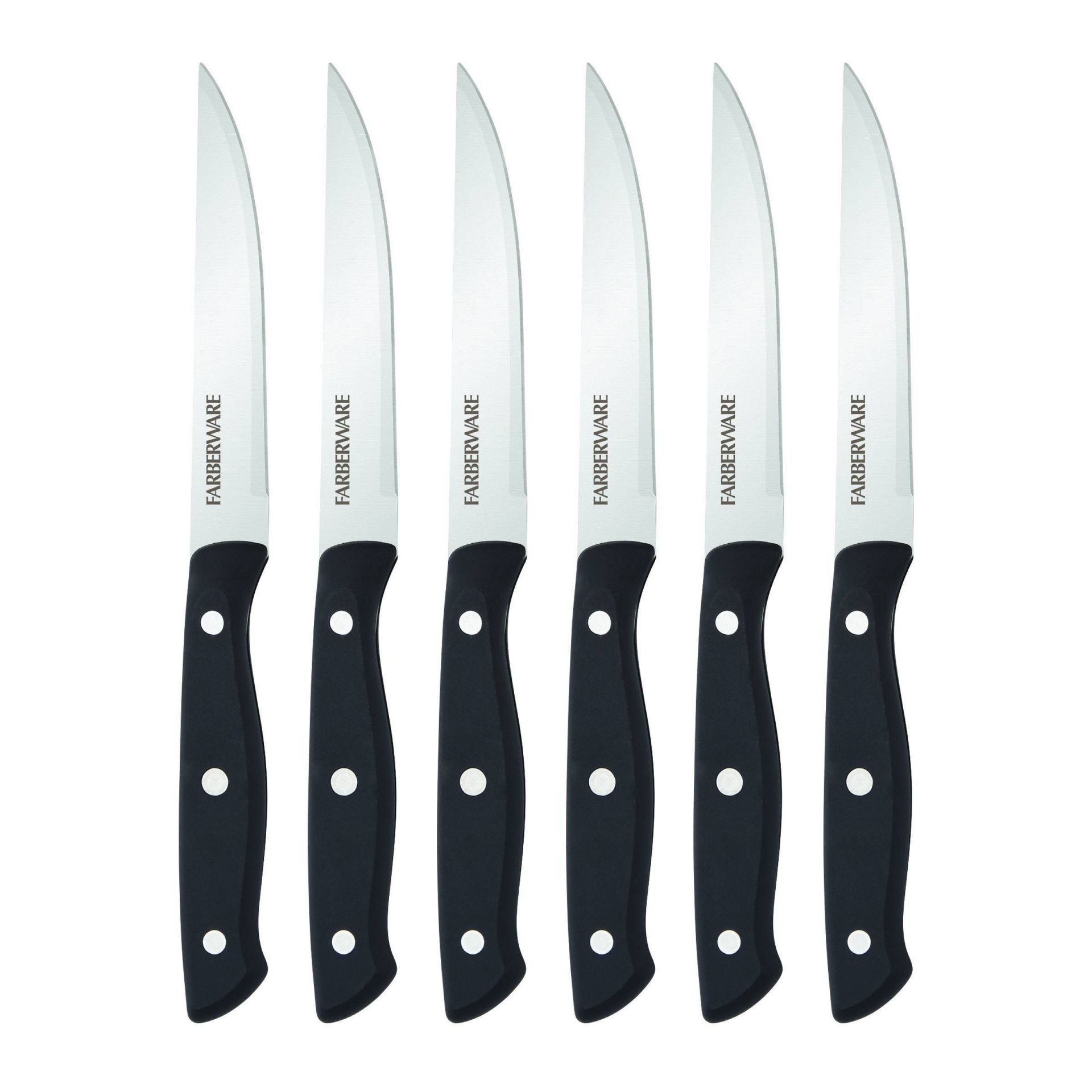 slide 1 of 4, Farberware 6pc Triple Rivet Steak Knife Set, 6 ct