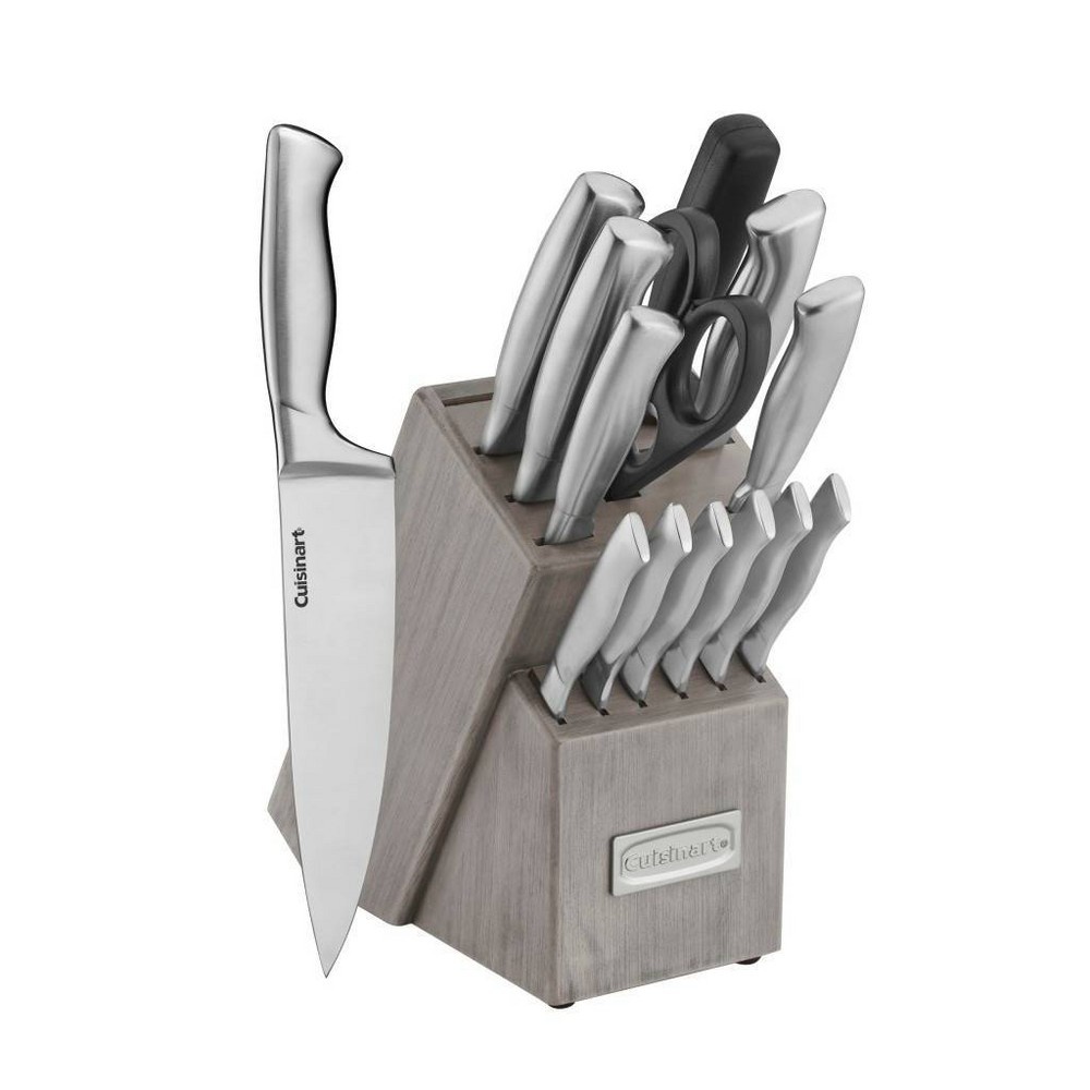 slide 2 of 4, Cuisinart Classic 15pc Stainless Steel Knife Block Set - C77SS-15PT, 15 ct, 15 pint