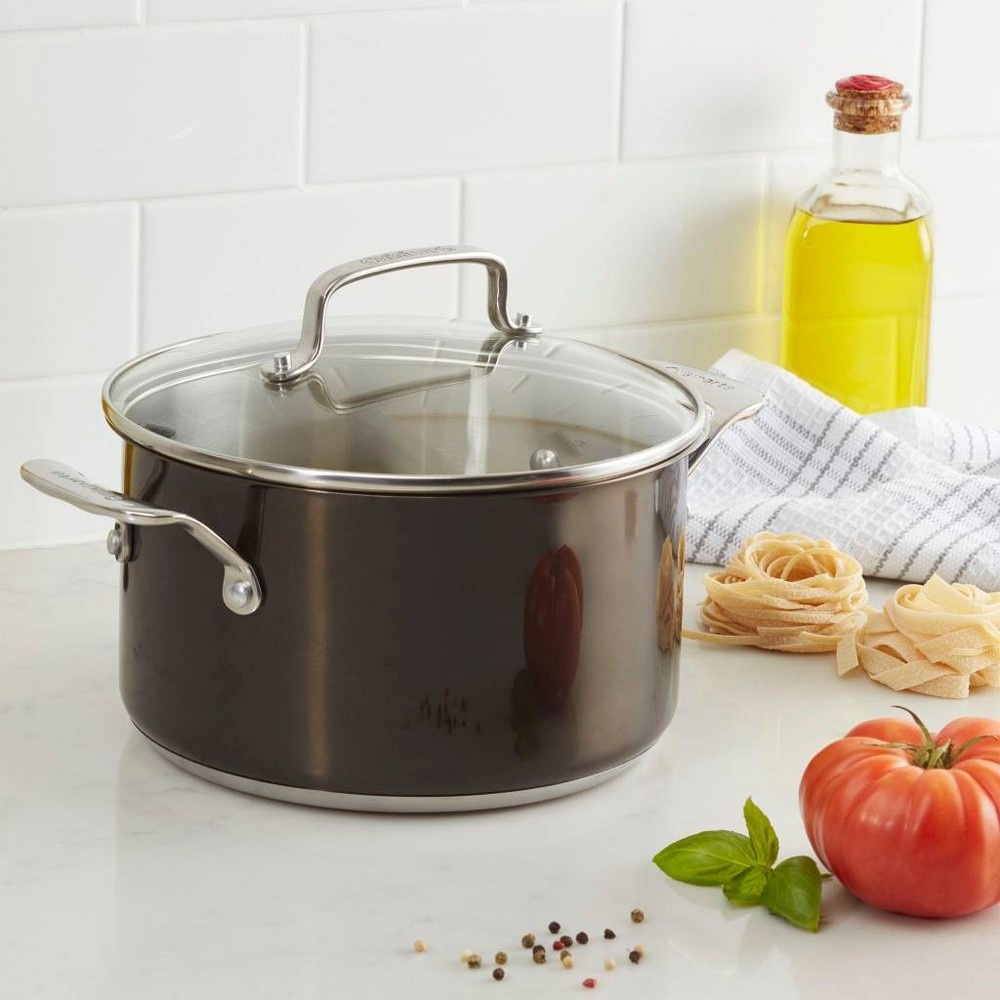 slide 4 of 4, Cuisinart In the Mix Stainless Steel Redefine Cooking Pasta Pot with Cover, 5 qt
