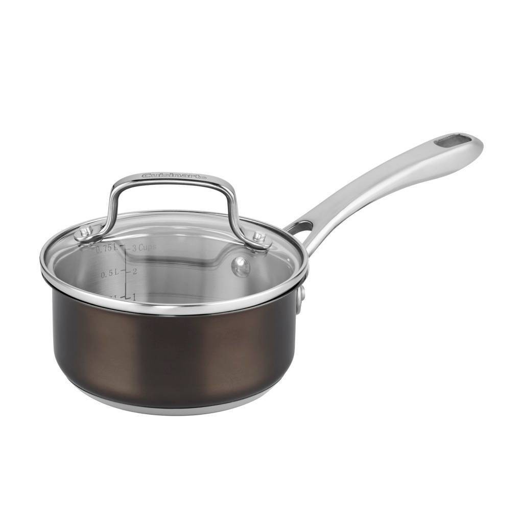 slide 1 of 4, Cuisinart In the Mix Stainless Steel Redefine Cooking Open Pour Saucier, 1 qt