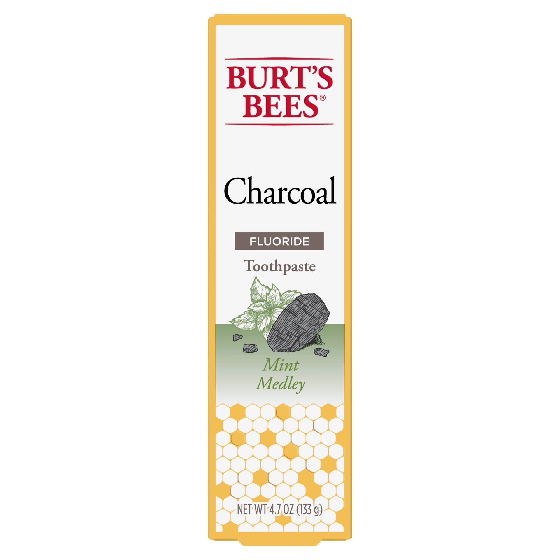 slide 1 of 7, Burt's Bees Charcoal Mint Medley Fluoride Toothpaste, 4.7 oz