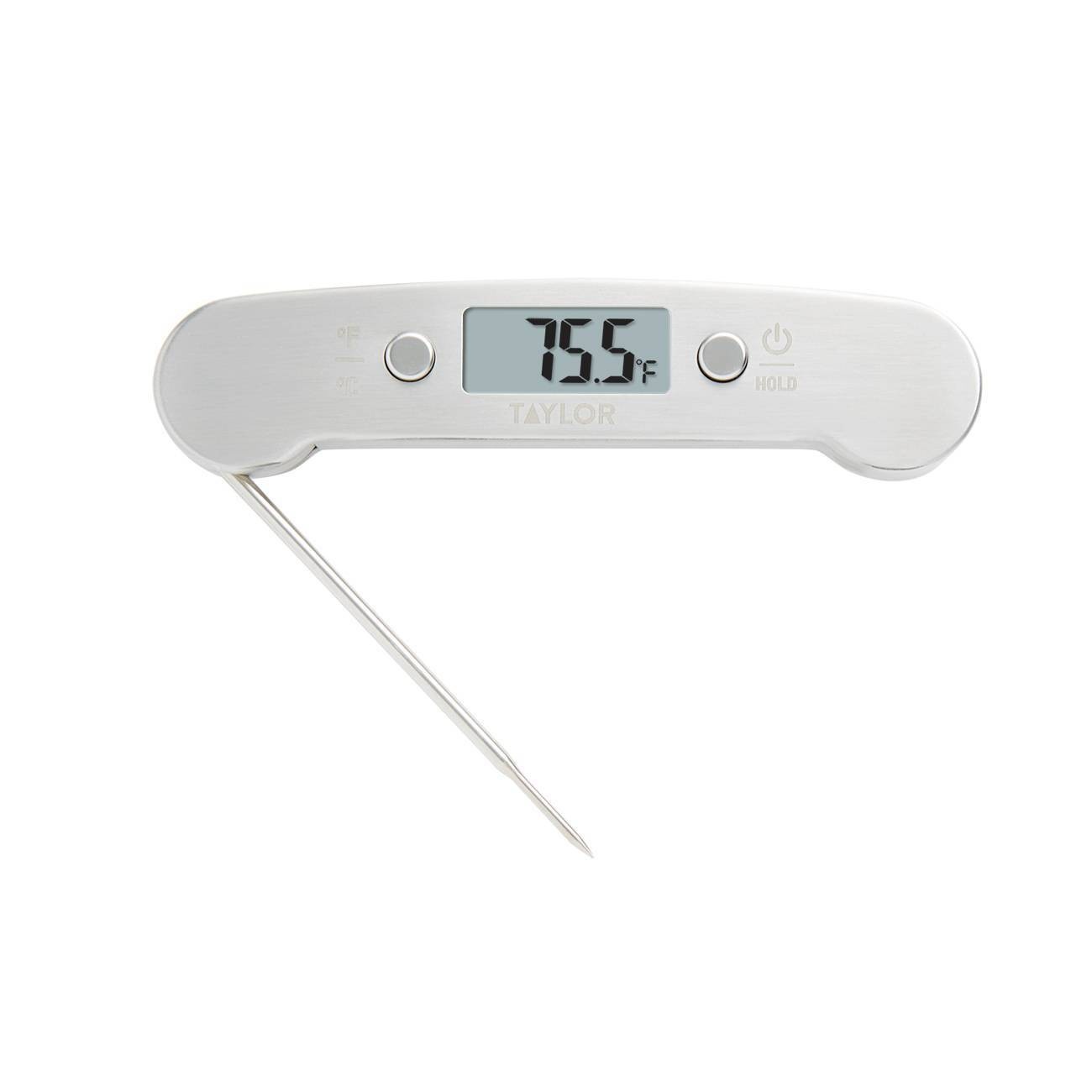 slide 1 of 5, Taylor Stainless Steel Digital Folding Kitchen Thermometer, 1 ct