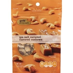 slide 1 of 1, CVS Gold Emblem Sea Salt Caramel Cashews, 8 oz