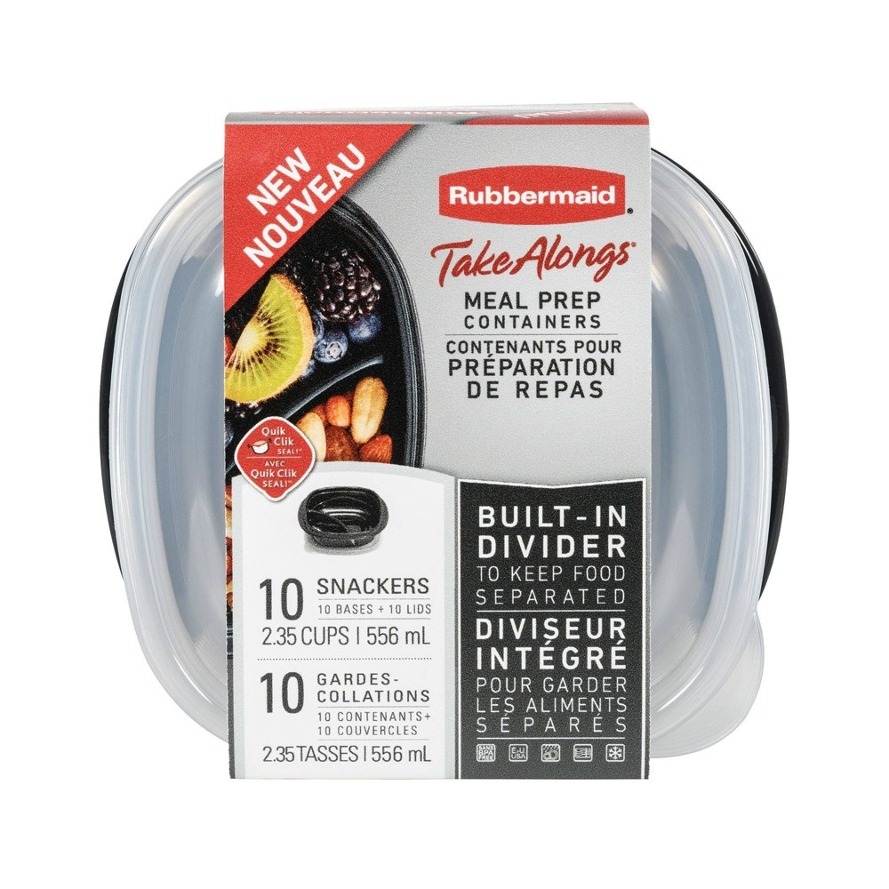 slide 2 of 3, Rubbermaid TakeAlongs Meal Prep Containers Set, 20 ct