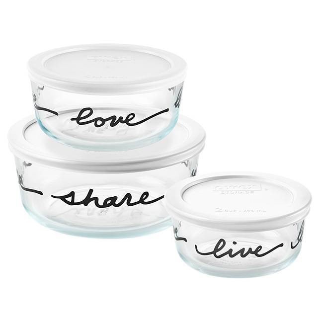 slide 1 of 1, Pyrex Glass Food Storage Set, 6 ct