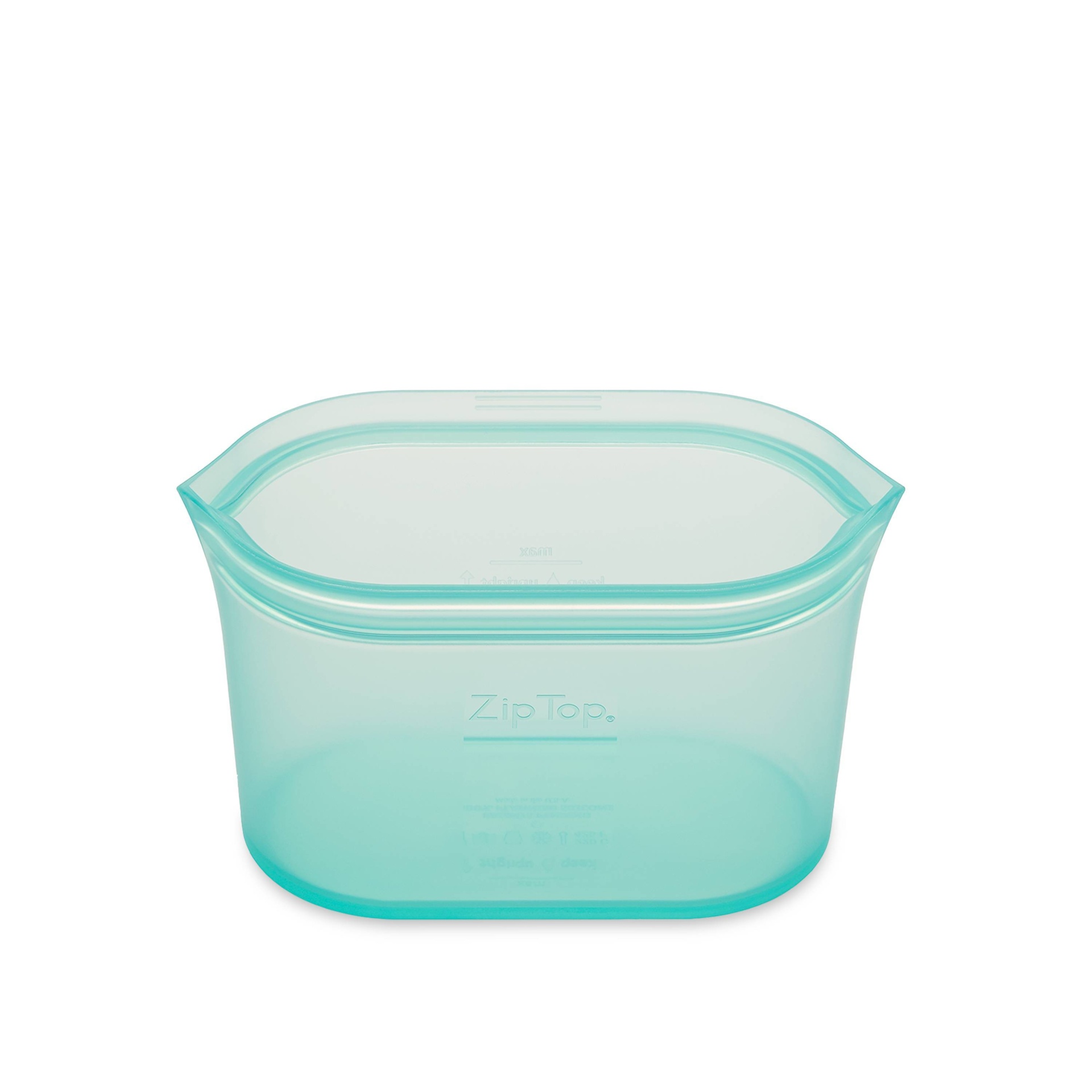 slide 1 of 5, Zip Top 16oz Reusable 100% Platinum Silicone Container - Teal, 1 ct