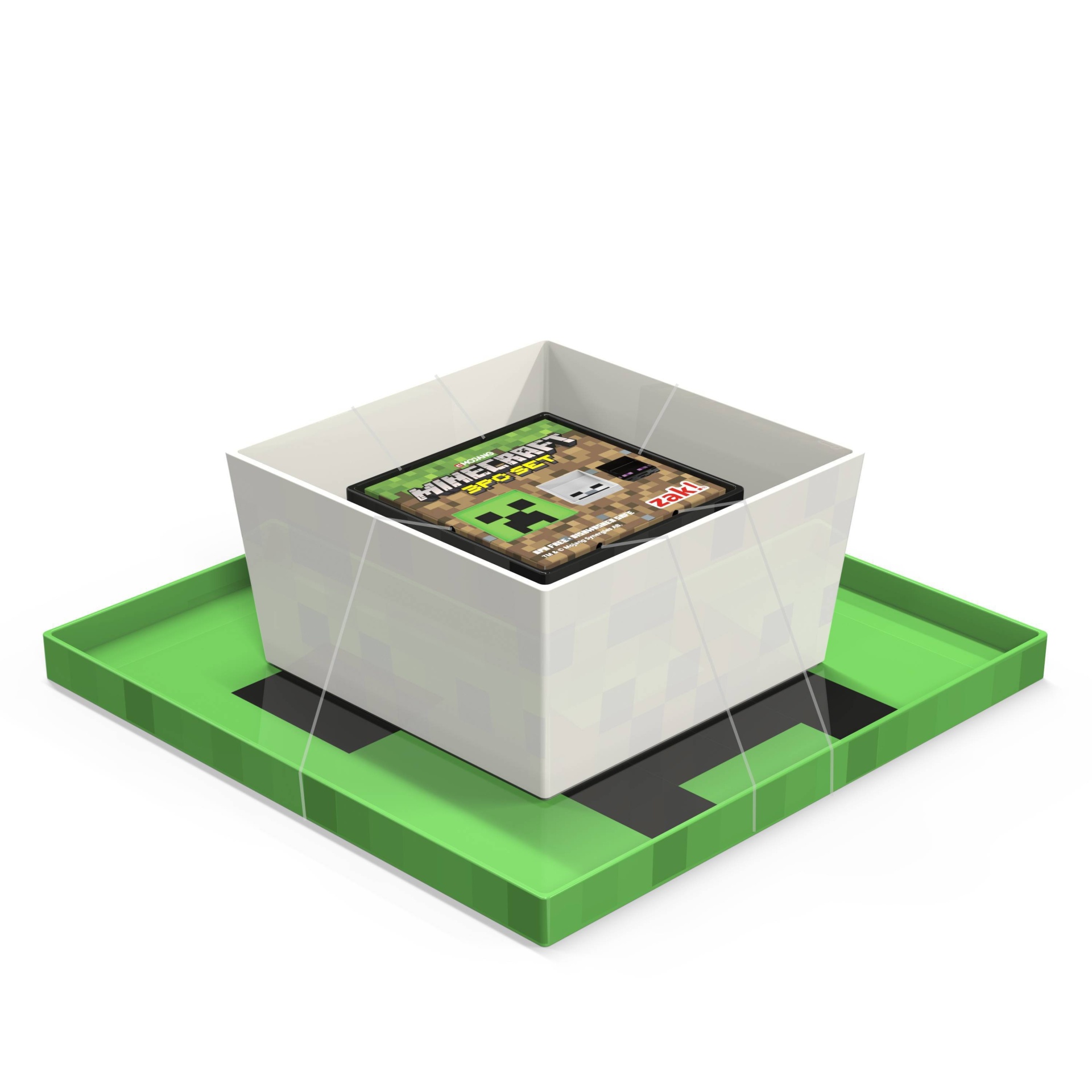 slide 1 of 5, Minecraft Melamine Dinnerware Set Green - Zak Designs, 3 ct