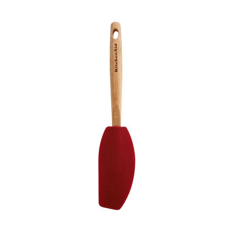 slide 1 of 1, KitchenAid Bamboo Mixer Spatula Red, 1 ct