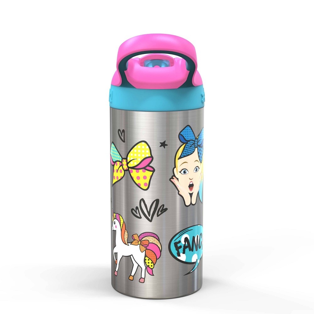 slide 3 of 3, JoJo Siwa Stainless Steel Water Bottle - Zak Designs, 19.5 oz