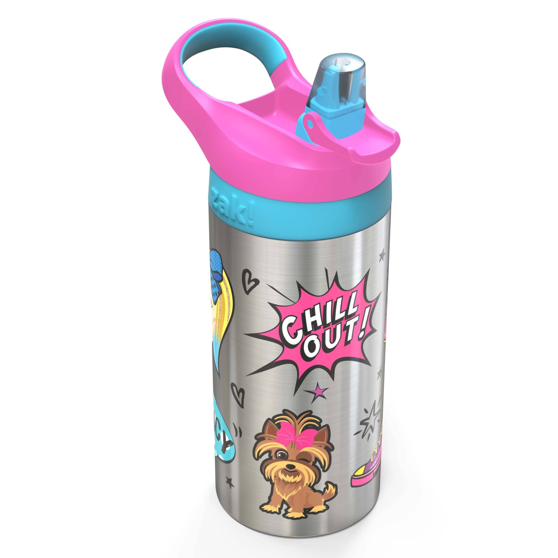 slide 1 of 3, JoJo Siwa Stainless Steel Water Bottle - Zak Designs, 19.5 oz