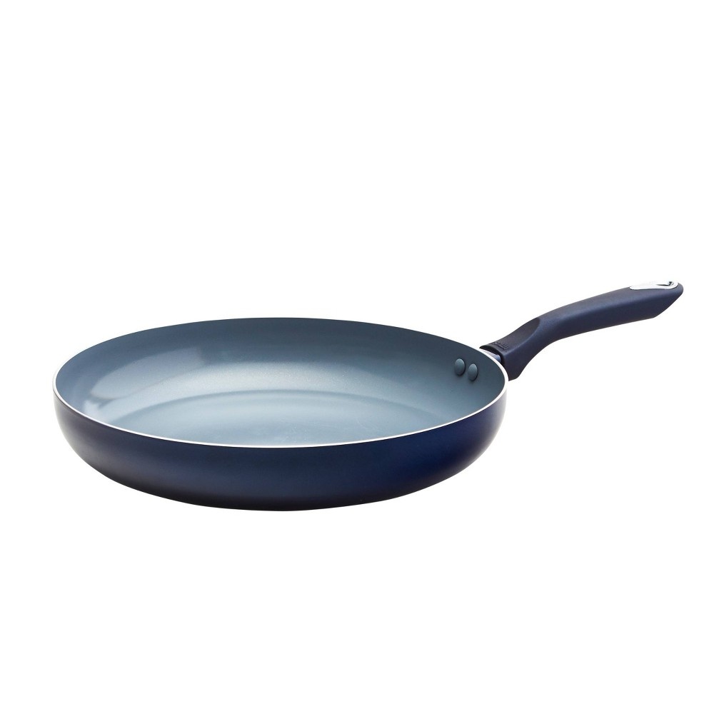 IMUSA 12 Ceramic Fry Pan with Soft Touch Handle Blue 1 ct