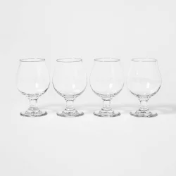 16oz 4pk Glass Tulip Beer Glasses - Threshold