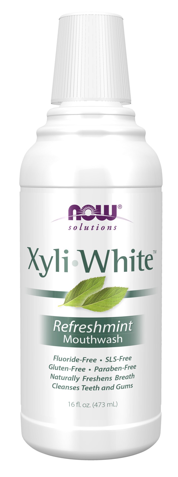 slide 1 of 4, NOW Solutions NOW XyliWhite Refreshmint Mouthwash, 16 fl oz