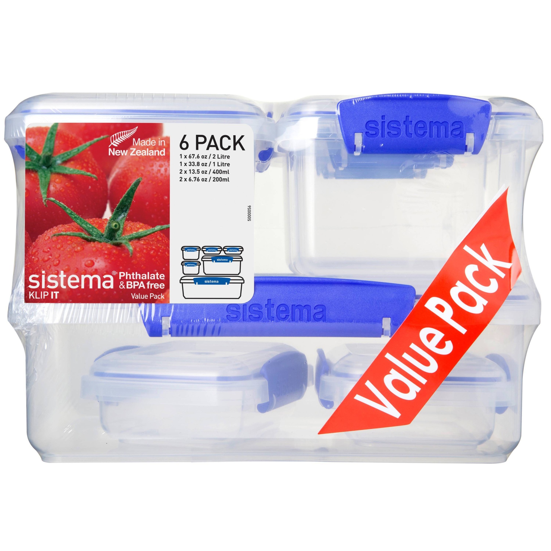 Sistema Klip It 2-Liter Food Storage Containers (Set of 3)