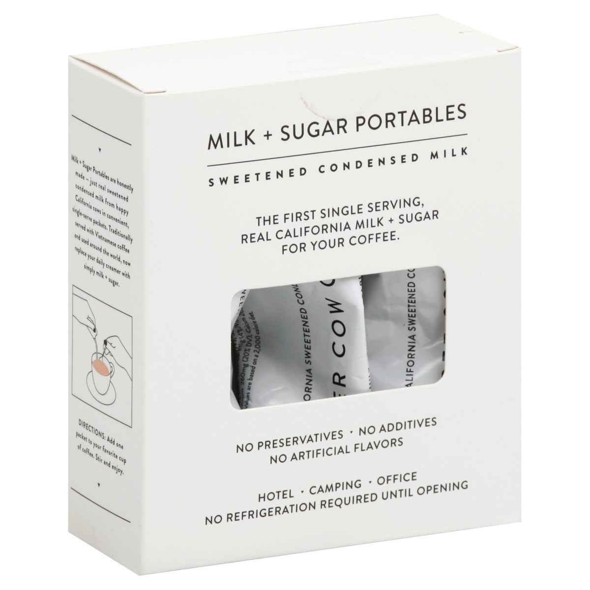 slide 4 of 5, Copper Cow Coffee Milk + Sugar Portables 8 ea, 8 ct