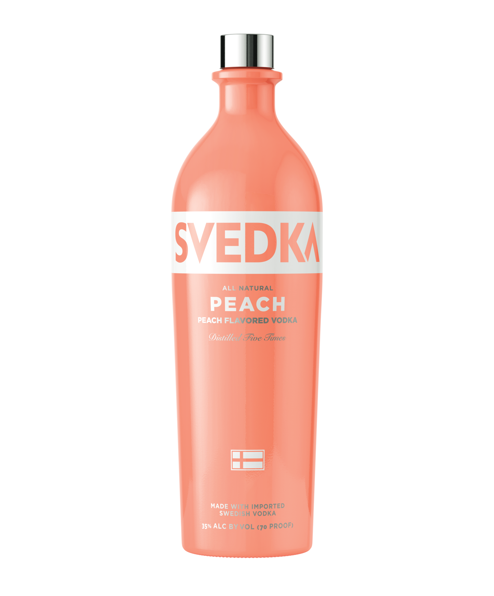 slide 1 of 4, SVEDKA Peach Flavored Vodka, 1 L Bottle, 70 Proof, 33.81 fl oz