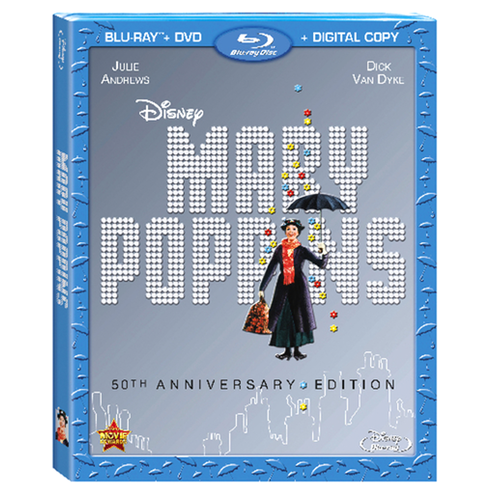 slide 1 of 1, Mary Poppins [50th Anniversary Edition] [2 Discs] [Includes Digital Copy] [Blu-ray/DVD], 1 ct