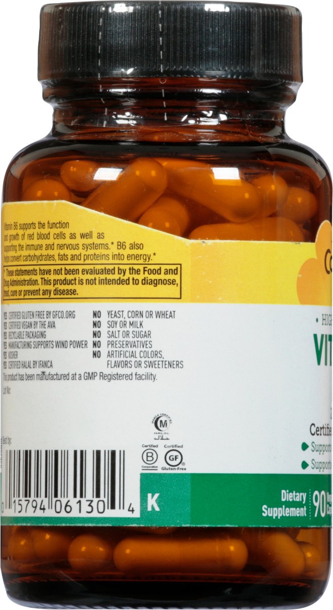 slide 6 of 9, Country Life 200 Mg High Potency Vegan Capsules Vitamin B6 90 Capsules, 90 ct